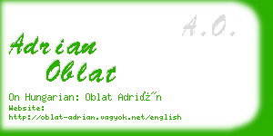 adrian oblat business card
